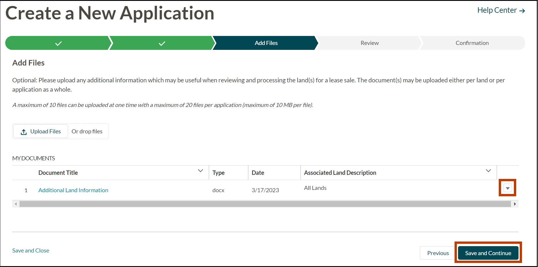 Create a New Application (Add Files) Quick Guide