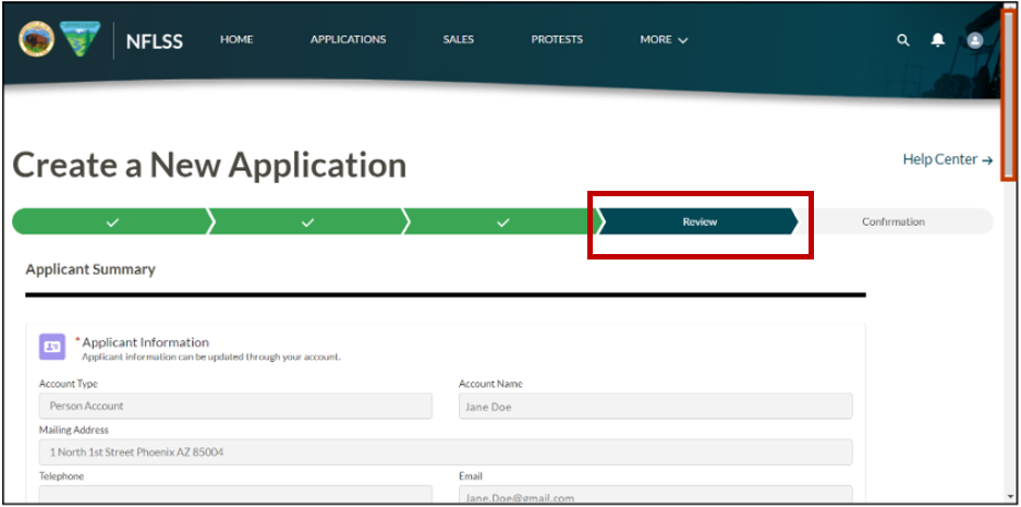 The image includes a progress bar that highlights the current stage of the application.